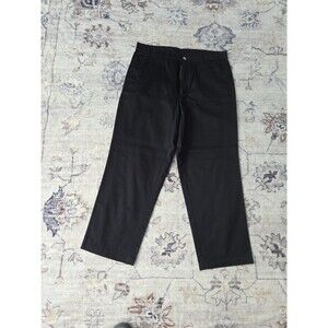 #276 Covington Vtg 90s Y2k Black Cotton Chinos Trousers Men 38x29